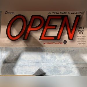 Optiva OPEN Sign Ultra Bright LED with Remote Control